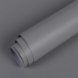 Anmon Dark Brown Wood Contact Paper 15.7" x 118" and Gray Wallpaper 17.7" x 118" for Cabinets, Desk